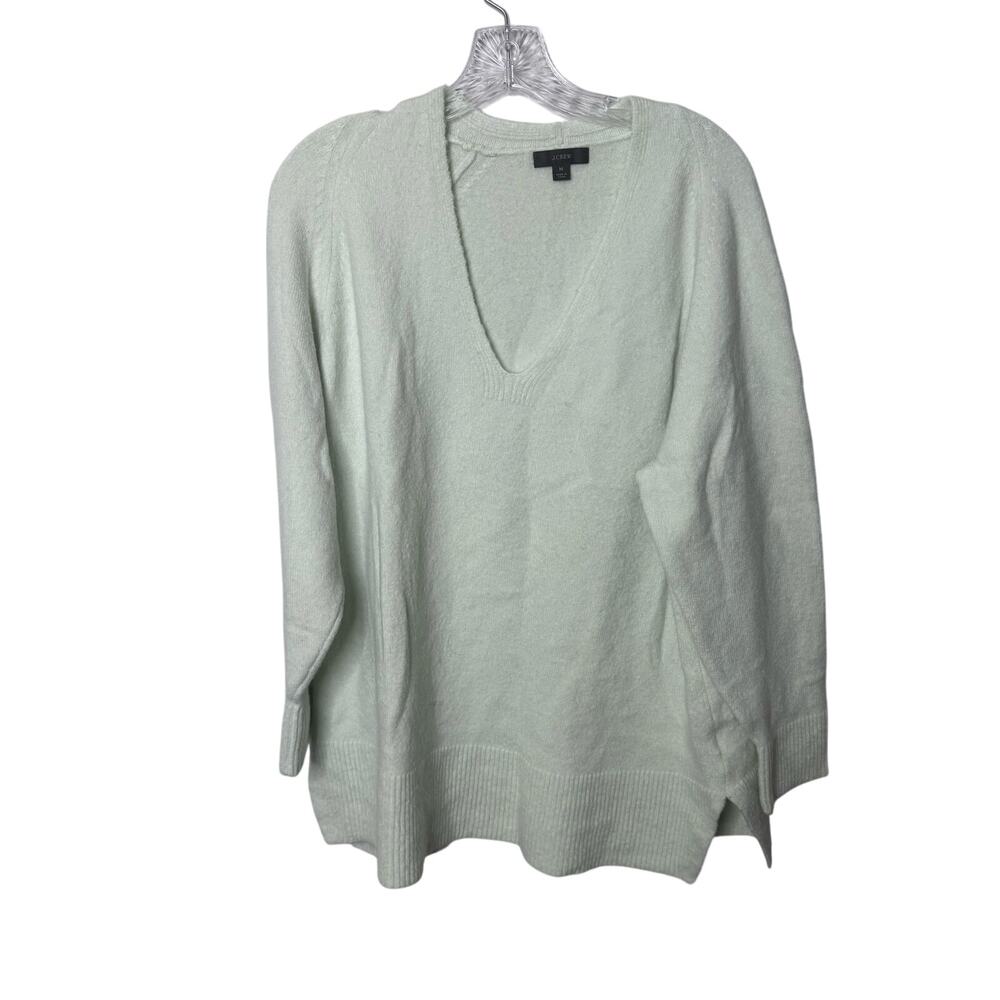 J.Crew Wool Alpaca Sweater Women’s M Green Knit Long‎ Sleeve Casual Soft